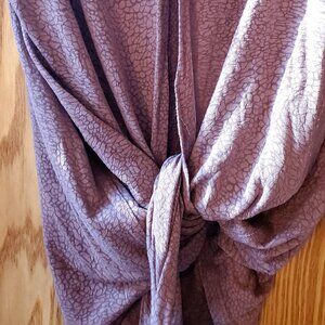 Dusty Pink Lululemon Tie Back sheer animal print tank top size 8
